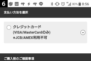 支払い方法の選択